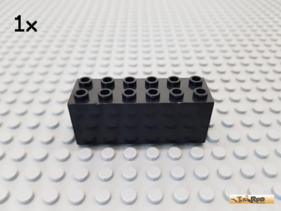 LEGO 1Stk Gewichtsstein / Eisenbahn / Block 2x6x2 schwarz 73090