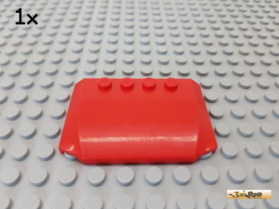 LEGO 1Stk Platte / Autodach / gebogen / Scharnier 4x6x2/3 rot 52031