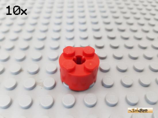 LEGO 10Stk Stein Basic 2x2 rund rot 3941