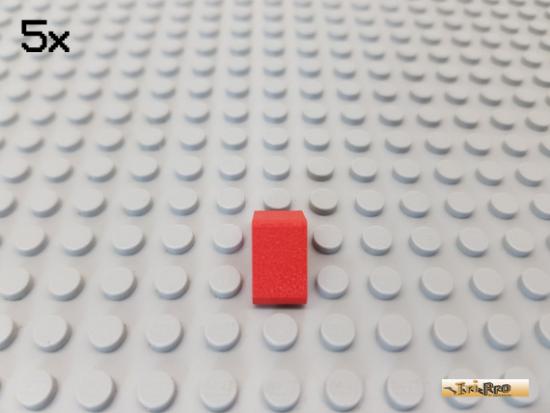 LEGO 5Stk Dachstein / Firststein 1x2 gerade 45 rot 3044