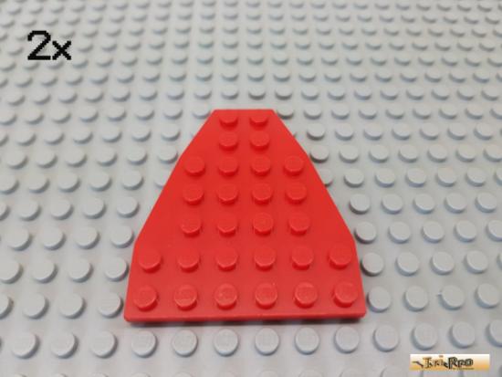 LEGO 2Stk Keil / Flgelplatte 6x7 rot 2625