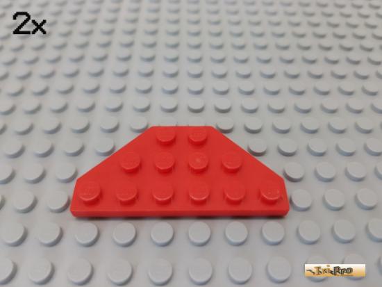 LEGO 2Stk Keil / Flgelplatte 3x6 rot 2419