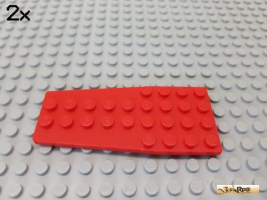 LEGO 2Stk Keil / Flgelplatte 4x9 rot 2413