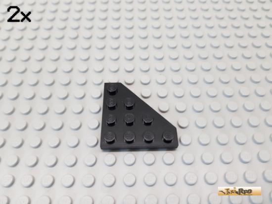 LEGO 2Stk Platte / Ecke 4x4 schwarz 30503