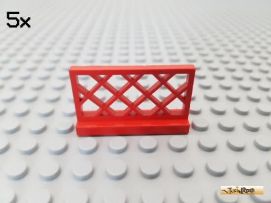 LEGO 5Stk Zaun / Absperrung / Garten 1x4x2 rot 3185