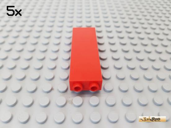 LEGO 5Stk Sule / Sttze / Wand 1x2x5 rot 2454