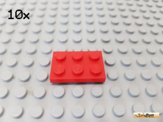 LEGO 10Stk Platte Basic 2x3 rot 3021