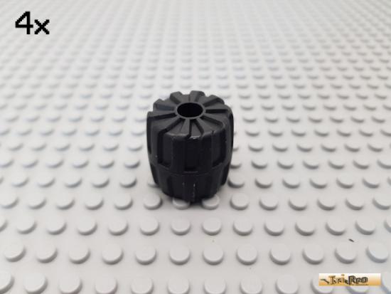 LEGO 4Stk Reifen / Felge 22mm x 24mm schwarz 6118