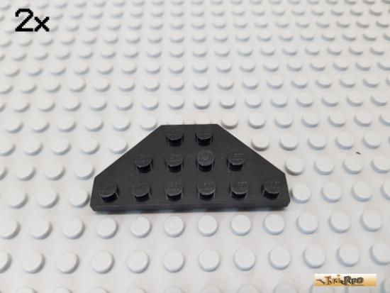 LEGO 2Stk Keil / Flgelplatte 3x6 schwarz 2419