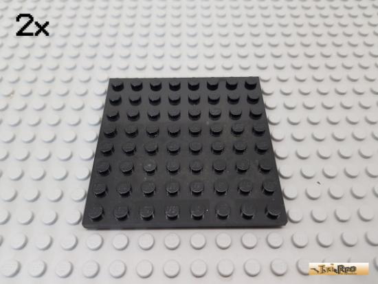 LEGO 2Stk Platte Basic 8x8 schwarz 41539