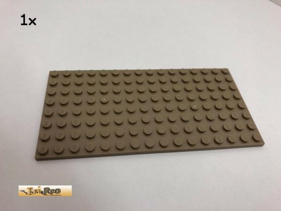 LEGO 1Stk 8x16 Platte Grundplatte Brick Dunkelbeige, Dark Tan 92438 35