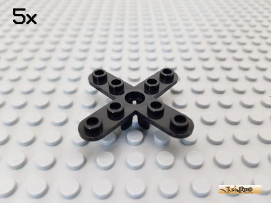 LEGO 5Stk Propeller / Rotorblatt 4 Blatt schwarz 2479