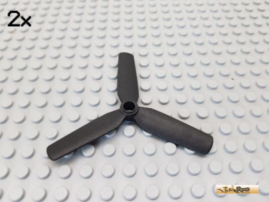 LEGO 2Stk Propeller / Rotor / Flugzeug schwarz 30332