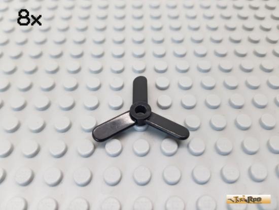 LEGO 8Stk Propeller / Rotor 3 Blatt schwarz 2421