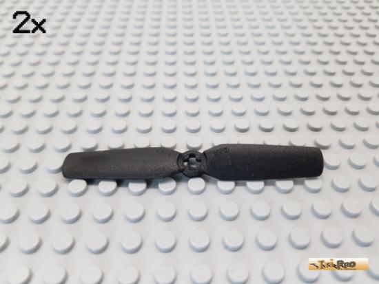 LEGO 2Stk Propeller / Rotor 2 Blatt schwarz 2952