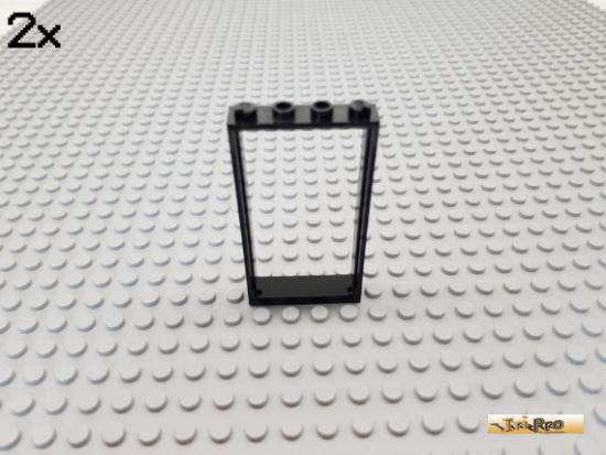 LEGO 1Stk Fenster / Fensterrahmen 1x4x5 schwarz 2493