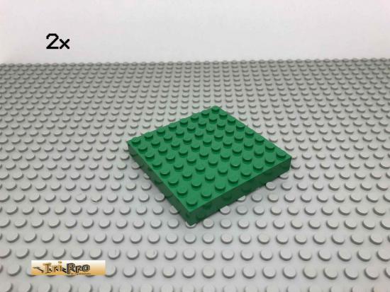 LEGO 2Stk 8x8 Bauplatte Platte Dick Grn, Green 4201 264