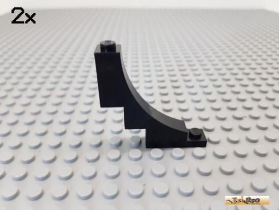 LEGO 2Stk Bogen / Bogenstein 1x5x4 negativ schwarz 30099