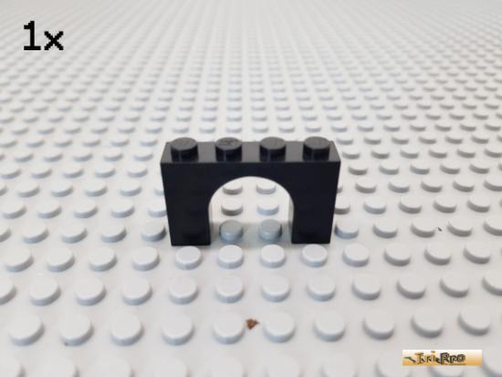 LEGO 1Stk Bogen / Bogenstein 1x4x2 schwarz 6182