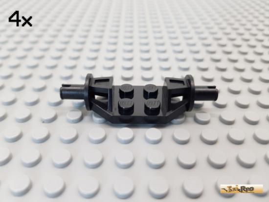 LEGO 4Stk Platte / Achsplatte 2x2 schwarz 47720