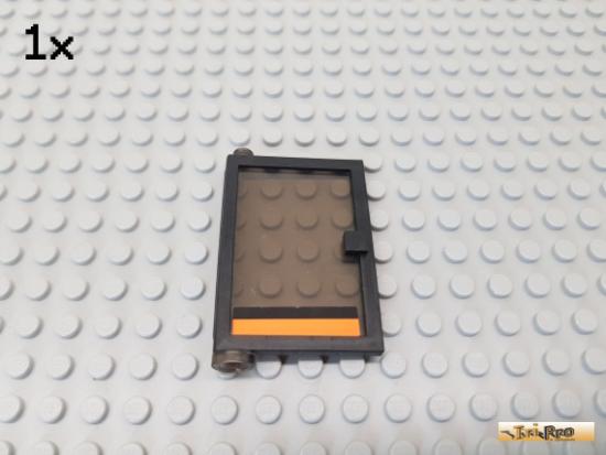 LEGO 1Stk Tr / Trrahmen 1x4x5 links + Glas transparent schwarz 73436