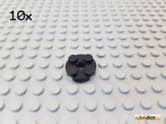 LEGO 10Stk Platte 2x2 rund schwarz 4032