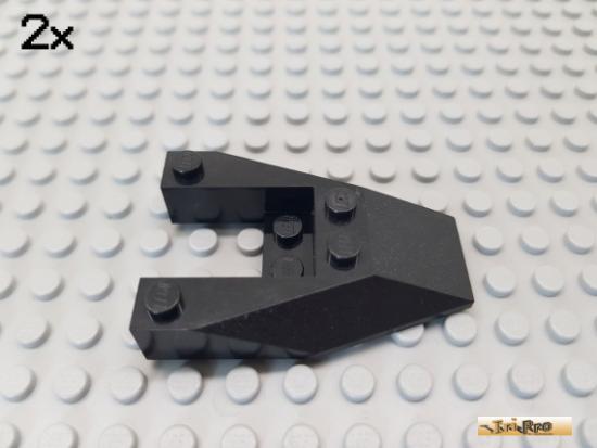 LEGO 2Stk Keilstein / Flgel 4x6 schwarz 6153