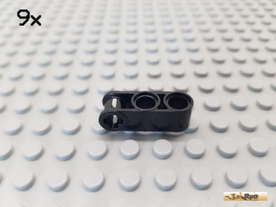 LEGO 9Stk Technic Verbinder / Achse / Pin 1x3 schwarz 42003