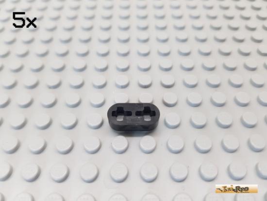 LEGO 5Stk Technic Liftarm flach 1x2 schwarz 41677