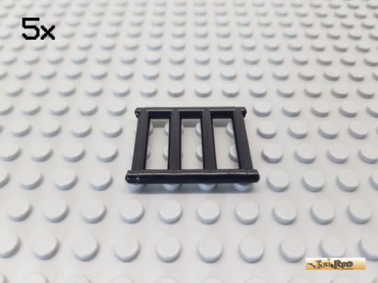 LEGO 5Stk Gitter / Zaun 1x4x3 schwarz 62113