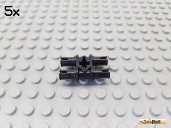 LEGO 5Stk Technic Doppel Pin Verbinder schwarz 32138