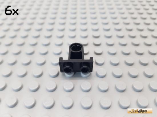 LEGO 6Stk Technic Pin Verbinder / Platte 1x2 schwarz 32529