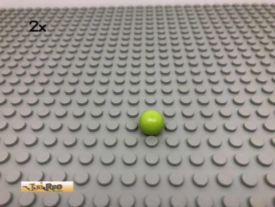 LEGO 2Stk Technic Kugel mit Kreuzloch Limette, Lime 32474 109