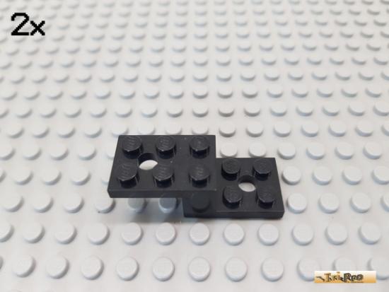 LEGO 2Stk Winkelplatte / Platte 5x2x1 1/3 schwarz 11215