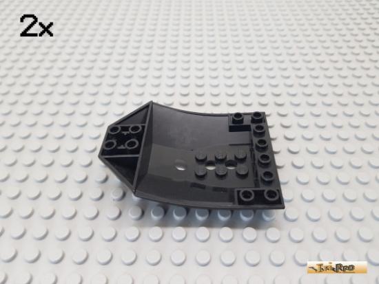 LEGO 2Stk Cockpit / Rumpf 6x8x2 negativ schwarz 42021