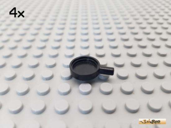 LEGO 4Stk Pfanne / Deckel Kochtopf / Minifigures schwarz 4528