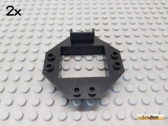 LEGO 2Stk Fenster / Scharnier / Kuppel 1x4x3 schwarz 2443