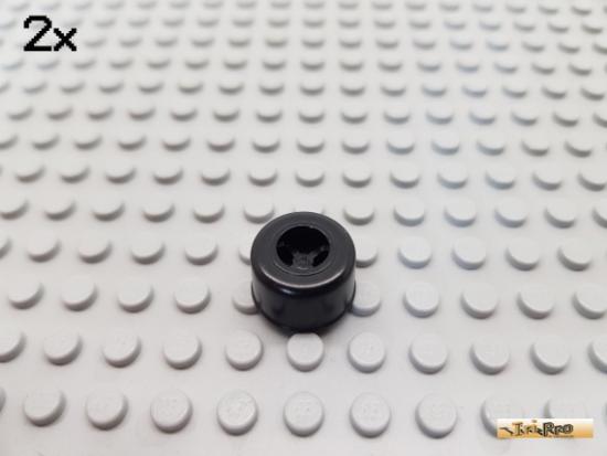 LEGO 2Stk Reifen / Felge mit Achsloch schwarz 41865