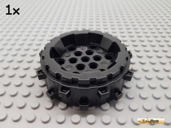 LEGO 1Stk System Rad / Power Miners 8x8 schwarz 64711