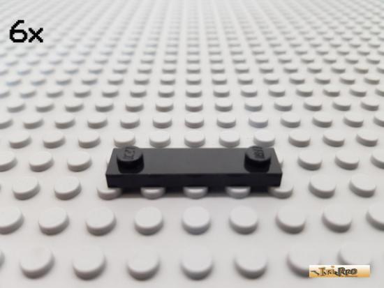 LEGO 6Stk Platte 1x4 mit 2 Noppen schwarz 92593