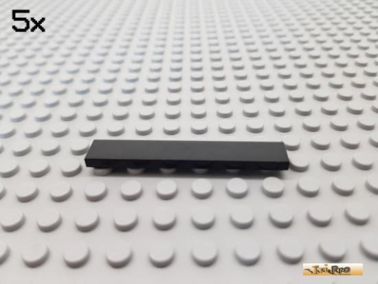 LEGO 5Stk Fliese / Kachel 1x6 schwarz 6636