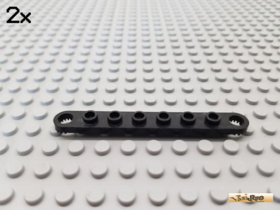 LEGO 2Stk Technic Gelenk / Platte 1x8 schwarz 4442