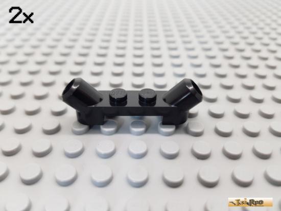 LEGO 2Stk Platte / Auspuff 1x4 schwarz 61072