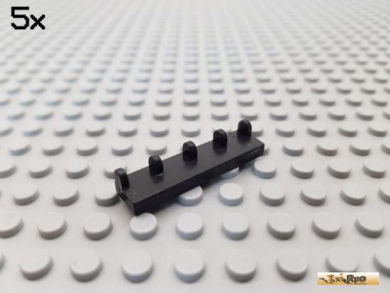 LEGO 5Stk Platte 1x4 / Scharnier / Autodach schwarz 4625