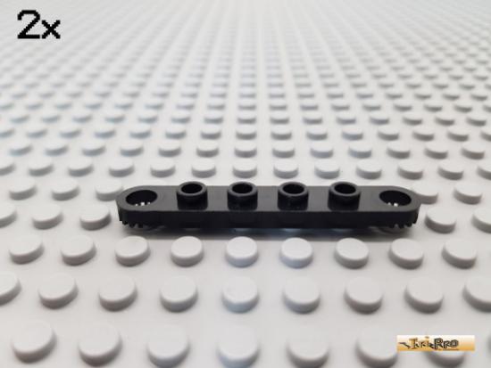 LEGO 2Stk Technic Platte / Gelenk 1x6  schwarz 4262