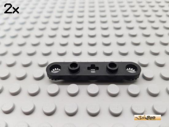 LEGO 2Stk Technic Platte / Zahnstange 1x5 2 Lcher schwarz 2711