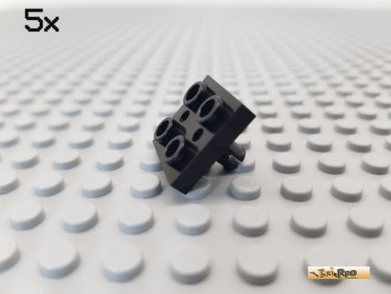 LEGO 5Stk Platte 2x2 negativ mit Pin schwarz 2476