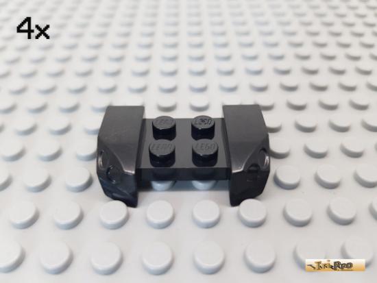 LEGO 4Stk Platte / Kotflgel 2x4 schwarz 44676