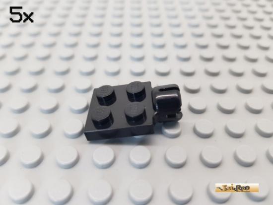 LEGO 5Stk Platte / Kupplung 2x2 schwarz 3730