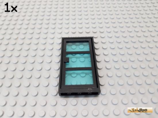 LEGO 1Stk Trrahmen 1x4x6 mit Sprossen schwarz 60596 + Tr transp. blau